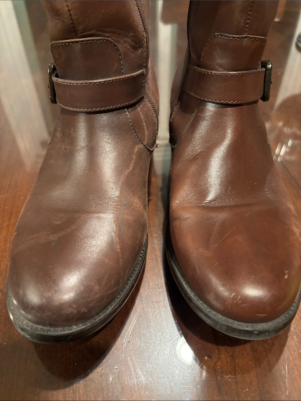 Clarks Women's Knee high Brown Leather Boots - Picture 13 of 14